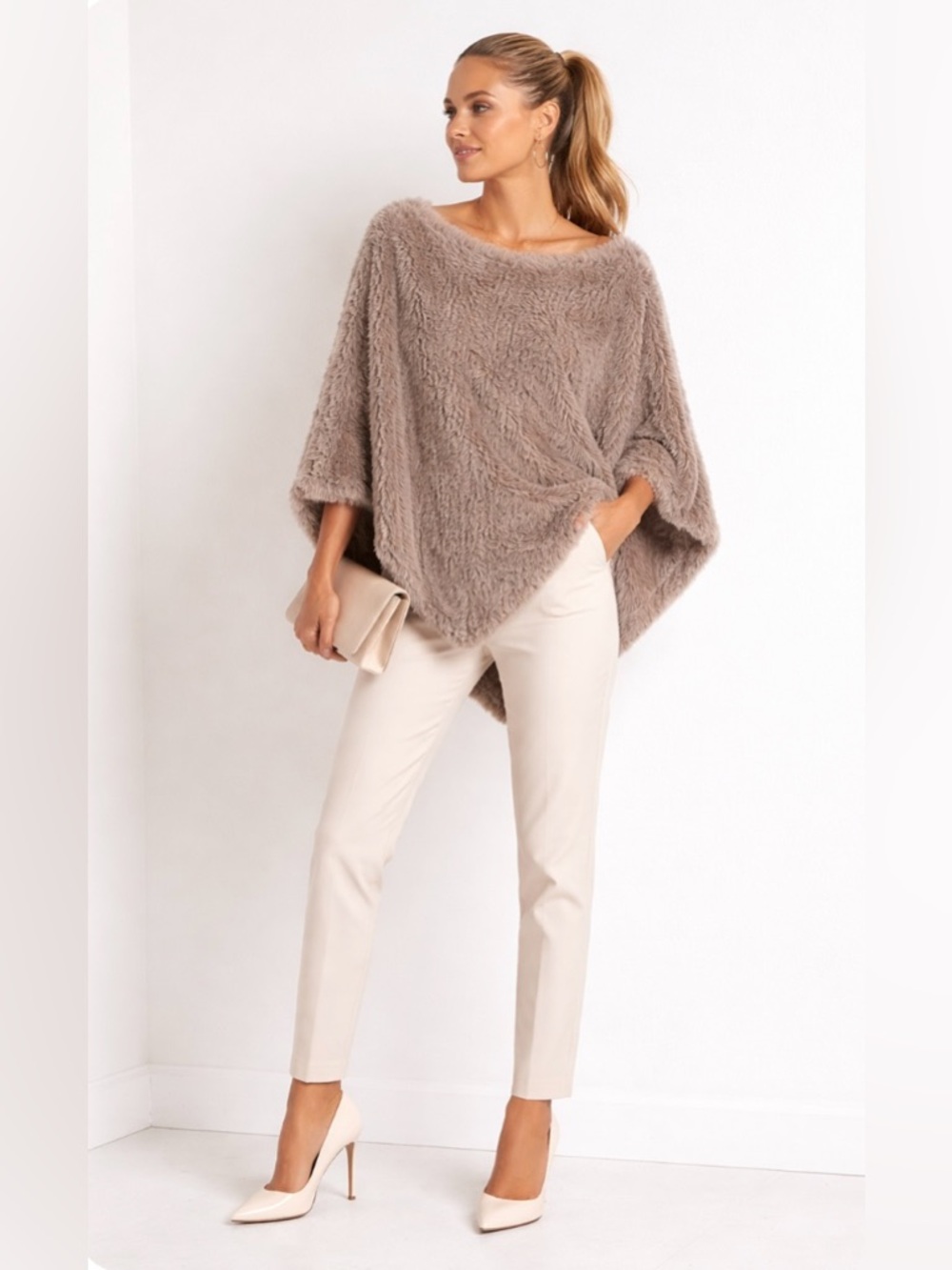Lux Fur Cape/Shawl/Poncho
